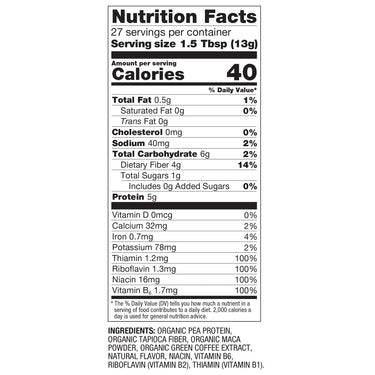 BetterBody Foods Organic Energy Blend, Plant-Based Natural Energy, Gluten-free, Non-GMO, 12.7 Ounces